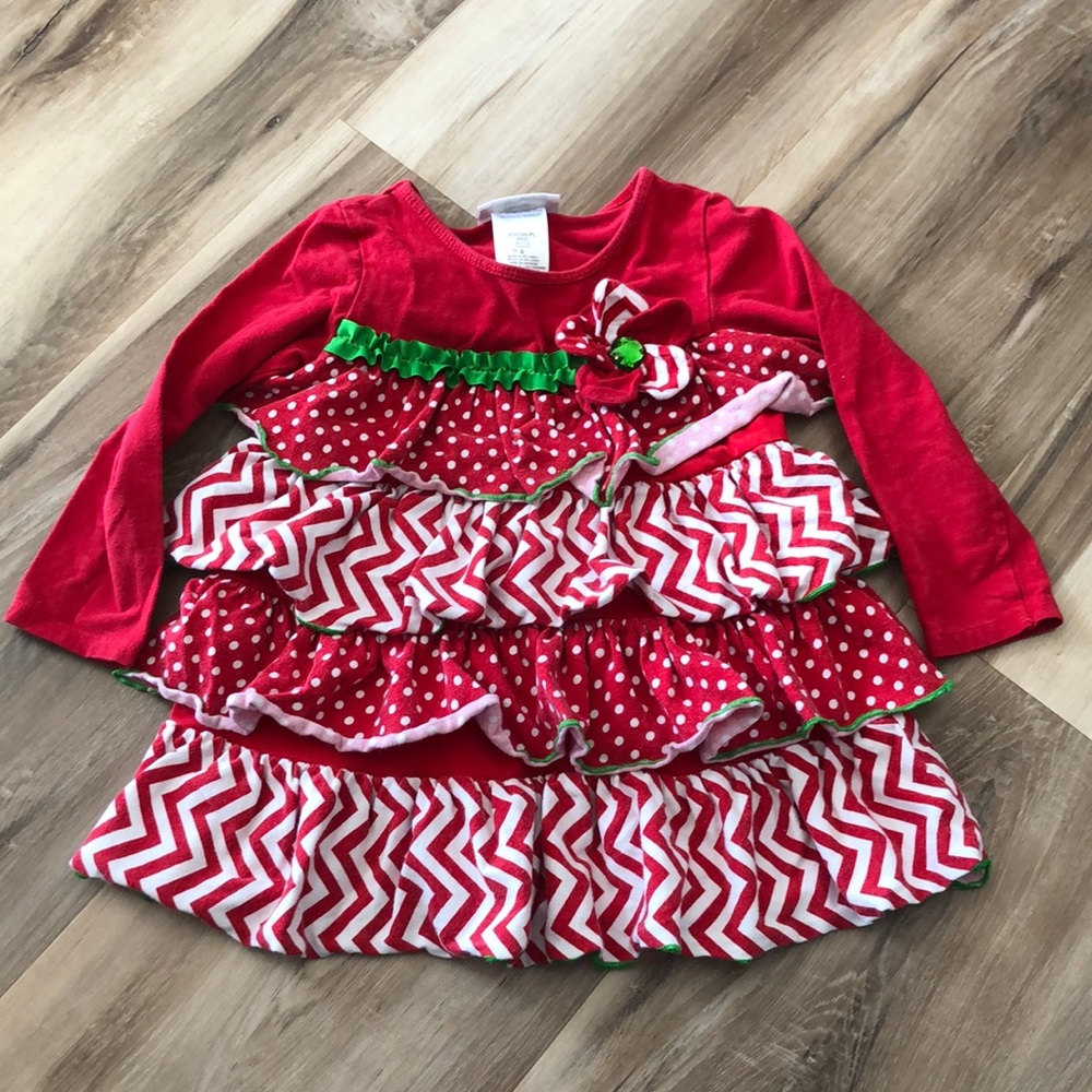 Little girl ruffle shirt dress